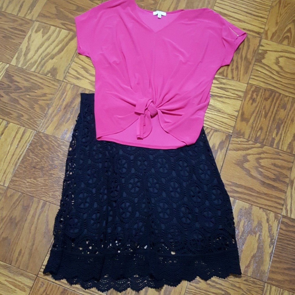 Black Valerie Stevens skirt.